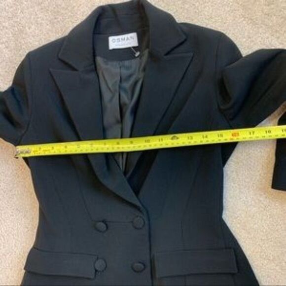 Osman_yousefzada Black double breasted designer blazer size 6 - Picture 14 of 14